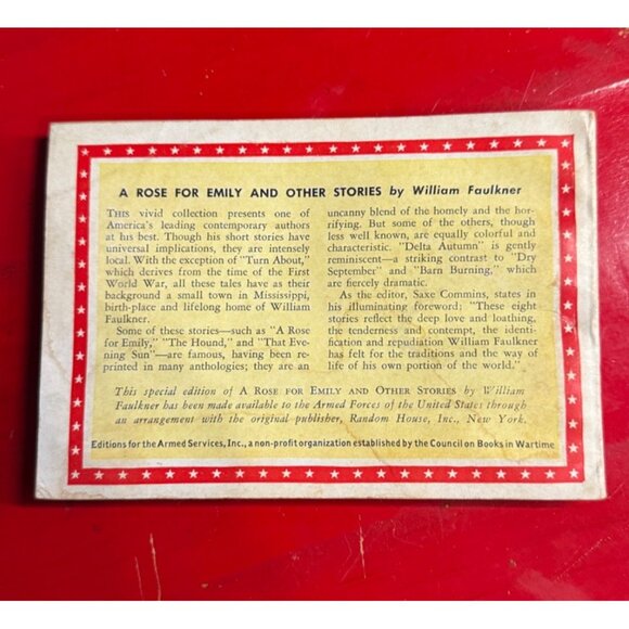 A Rose For Emily & Other Stories By William Faulkner Armed Services Edition 1942 - Picture 2 of 5